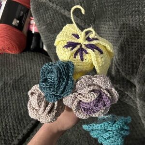 Handmade Crochet Flower Set